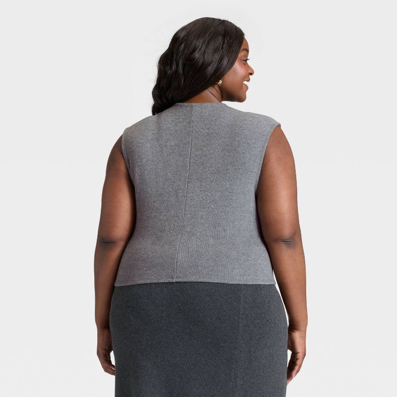slide 2 of 3, Women's Brushed Vest - A New Day™ Gray XXL, 1 ct