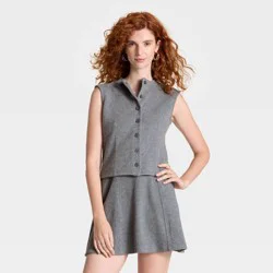 Women's Brushed Vest - A New Day™ Gray XS