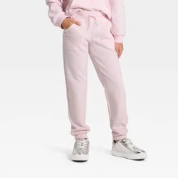 Girls' Fleece Jogger Pants - Cat & Jack™ Pink M