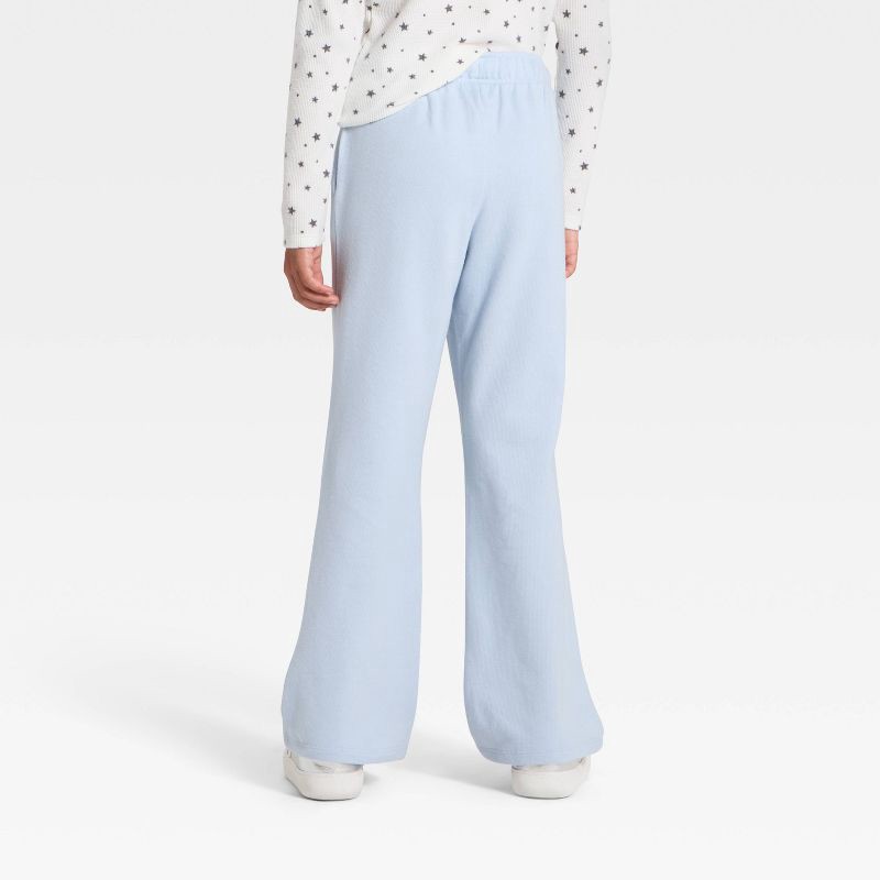 slide 3 of 4, Girls' Pull-On Star French Terry Pants - Cat & Jack™ Blue L, 1 ct