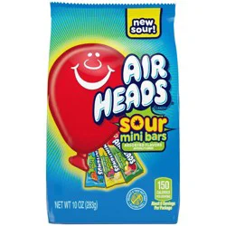 Airheads Sour Mini Bars Gusset Candy Bag - 10oz
