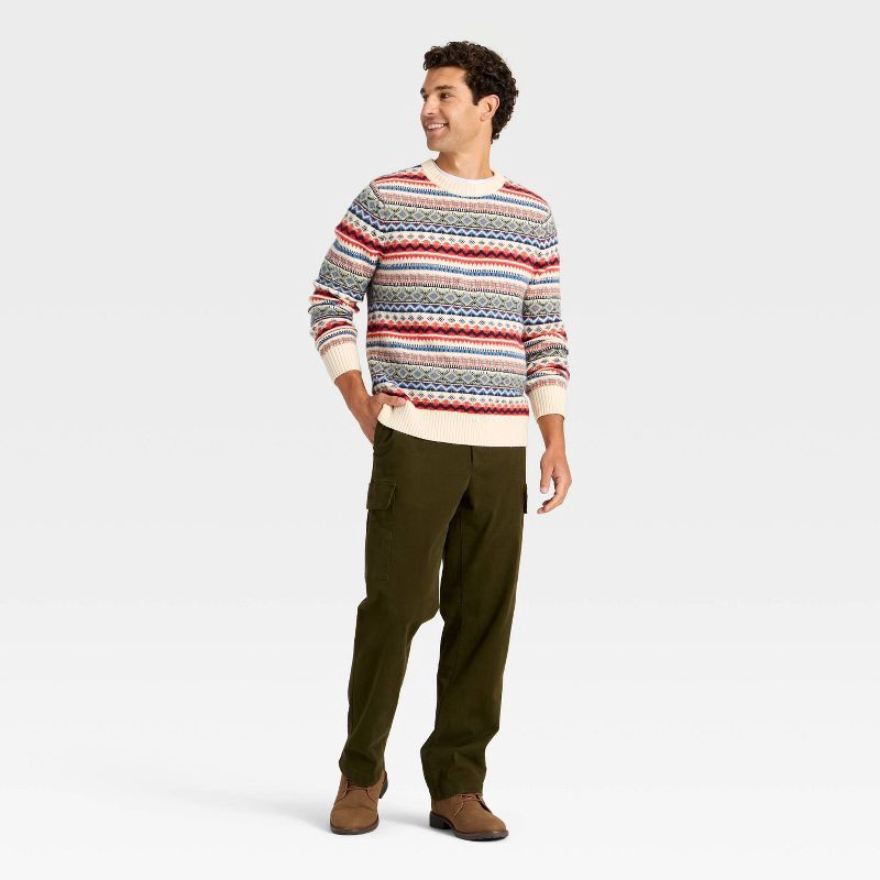 slide 3 of 3, Men's Fair Isle Sweater - Goodfellow & Co™ S, 1 ct