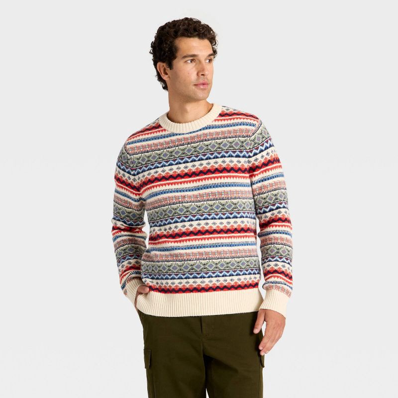 slide 1 of 3, Men's Fair Isle Sweater - Goodfellow & Co™ S, 1 ct