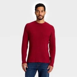 Men's Soft Knit Cable Sweater - Goodfellow & Co™ Red XL