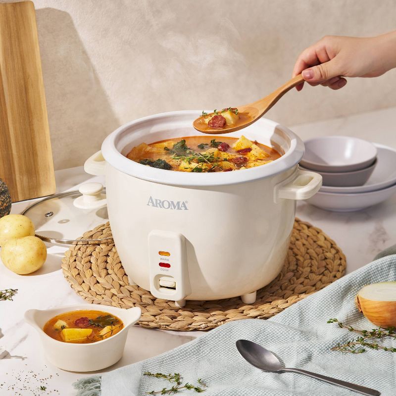 slide 3 of 12, Aroma 16 Cup Rice Cooker with Pop Up Steam Tray, 1 ct