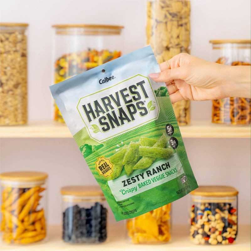 slide 2 of 5, Harvest Snaps Zesty Ranch Crispy Baked Veggie Snacks - 3oz, 3 oz