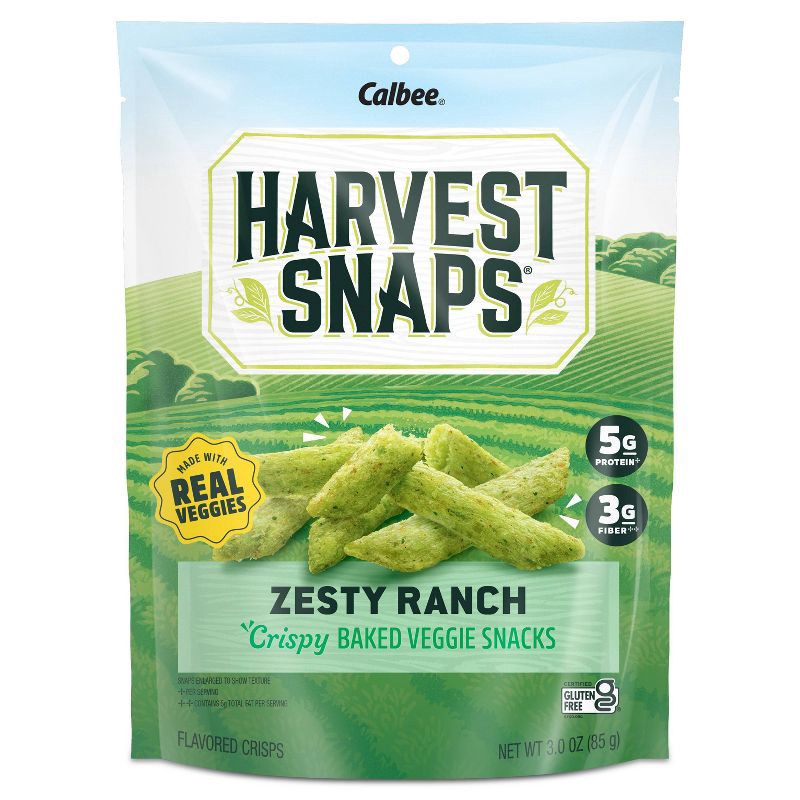 slide 1 of 4, Harvest Snaps Zesty Ranch Crispy Baked Veggie Snacks - 3oz, 3 oz