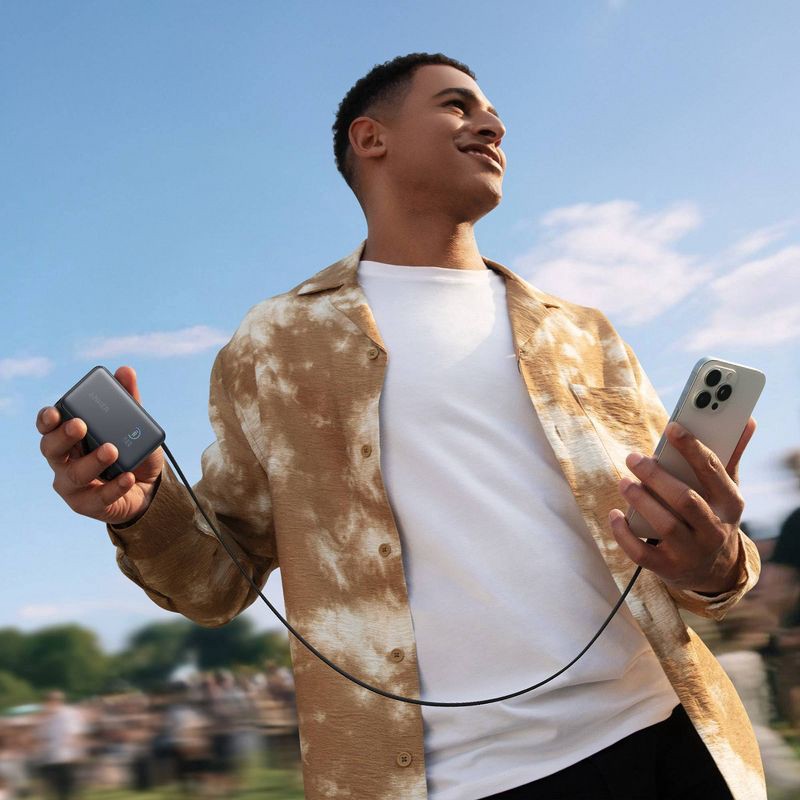 slide 3 of 5, Anker 10000 mAh 45W with Built-In Retractable USB-C Cable, 1 ct