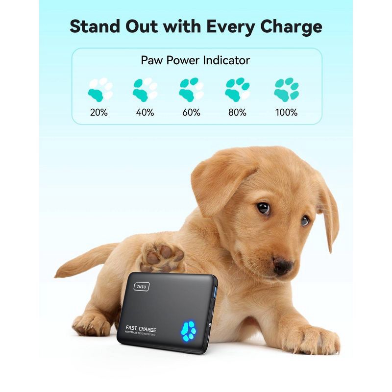 slide 7 of 9, INIU PowerPaw 10000 - Black, 1 ct