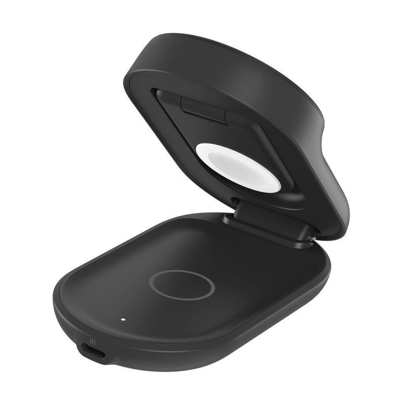 slide 2 of 10, Belkin 25W Qi2 3-in-1 Stand - Black, 1 ct