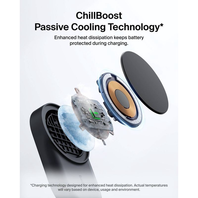 slide 9 of 10, Belkin 25W Qi2 3-in-1 Stand - Black, 1 ct