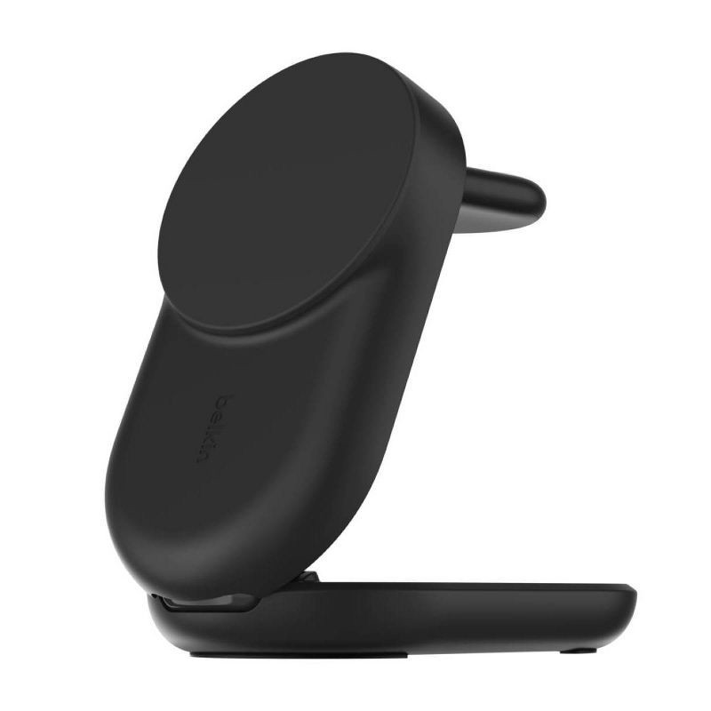 slide 1 of 10, Belkin 25W Qi2 3-in-1 Stand - Black, 1 ct