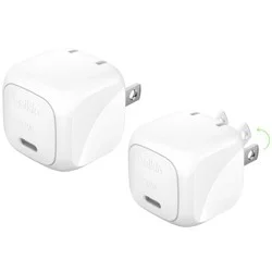Belkin 2pk 20W AC Wall Charger - White