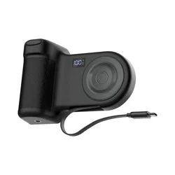 Belkin 1.75" 10000 mAh Power Camera Grip/Bank USB-C Port - Pepper Gray