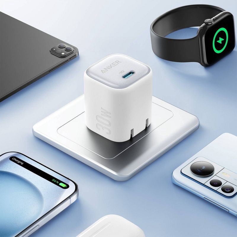 slide 2 of 3, Anker 30W Single-Port PD (USB-C) Wall Charger, 1 ct