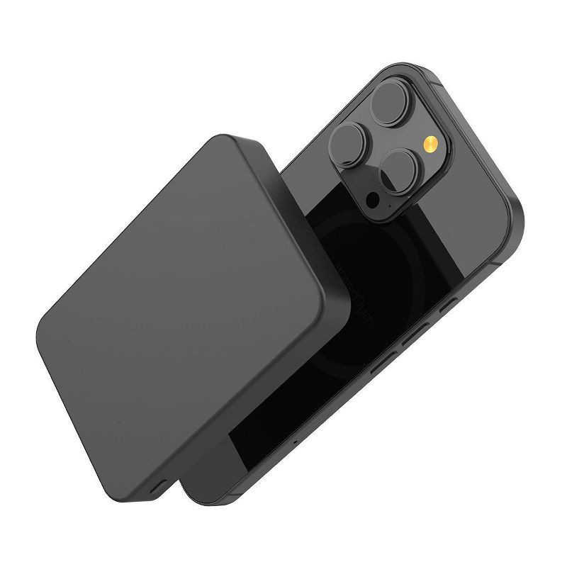 slide 3 of 5, myCharge 10000mAh 20W CliqAir Qi2 Wireless Magnetic Power Bank - Black, 1 ct