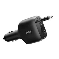 Belkin 75W Car Charger USB-C + USB-A Ports - Black