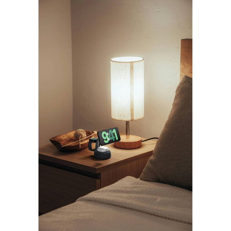 slide 4 of 8, Belkin 25W Qi2 Wireless 3-in-1 Stand - Charcoal Gray, 1 ct