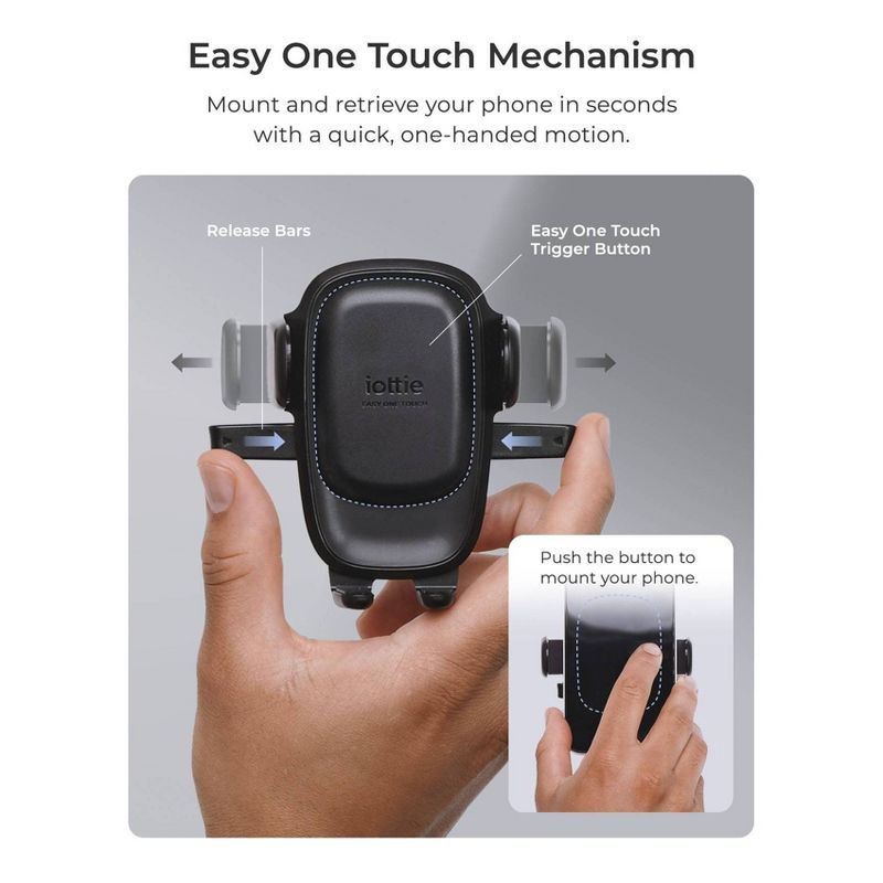 slide 2 of 8, iOttie Easy One Touch 6 CD Slot Mount - Black: Adjustable Mobile Phone Holder, 1 ct