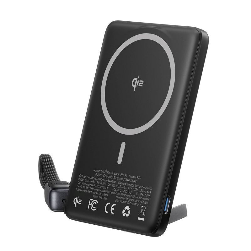 slide 3 of 9, INIU MagPro Slim 5000 Powerbank - Black, 1 ct
