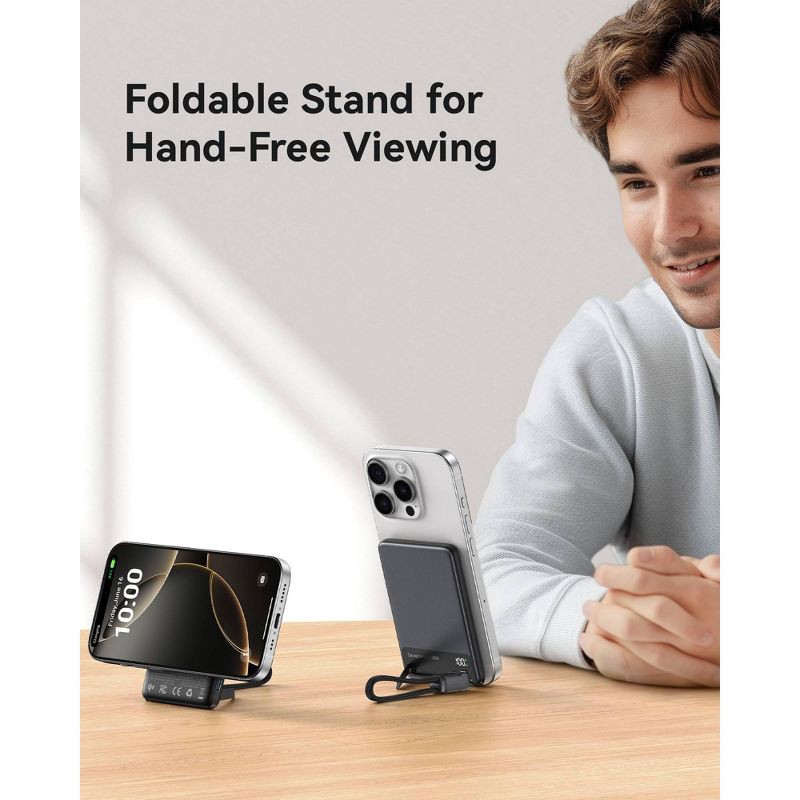 slide 7 of 9, INIU MagPro Slim 5000 Powerbank - Black, 1 ct