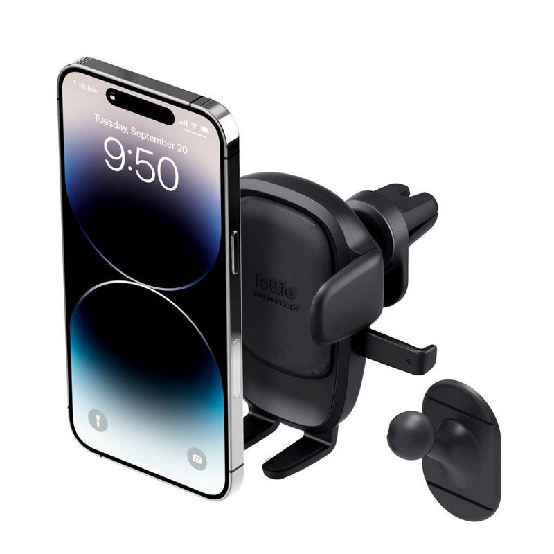 slide 1 of 8, iOttie Easy One Touch 6 Air Vent & Flush Mount - Black: Adjustable Mobile Phone Holder, 1 ct