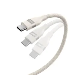 Anker 3' 100% PCR-Braided Ultra Soft USB-C to Lightning Cable - White