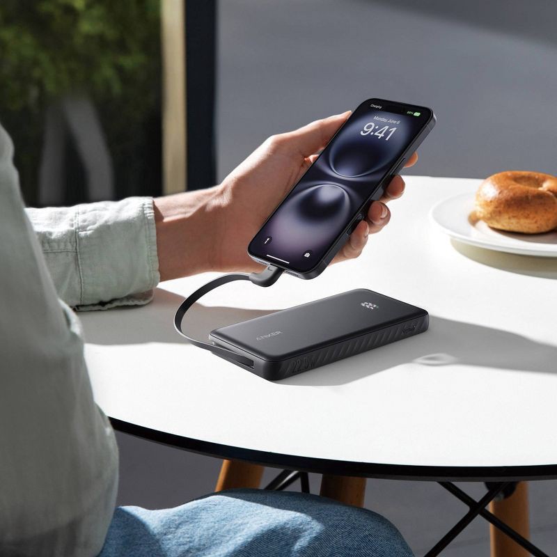 slide 3 of 4, Anker 10000 mAh Power Delivery 22.5W built in C Cable, 1 ct
