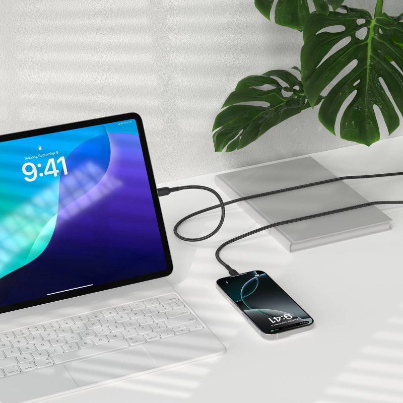 slide 4 of 9, Belkin 3.3' 2pk USB-C to USB-C Cable - Black, 2 ct