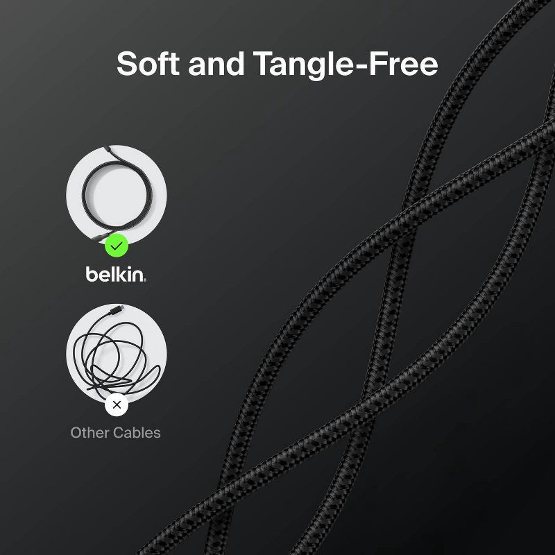 slide 7 of 9, Belkin 3.3' 2pk USB-C to USB-C Cable - Black, 2 ct