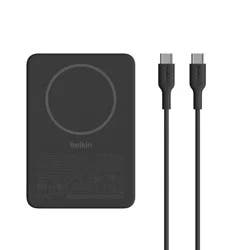 Belkin 5000 mAh 7.5w Magnetic Wireless Power Bank USB-C Port - Black