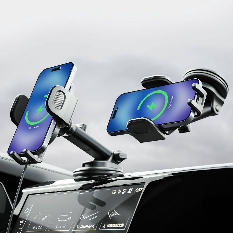 slide 6 of 8, Bracketron PwrUp TripGrip Window/Dash Mount - Black, 1 ct