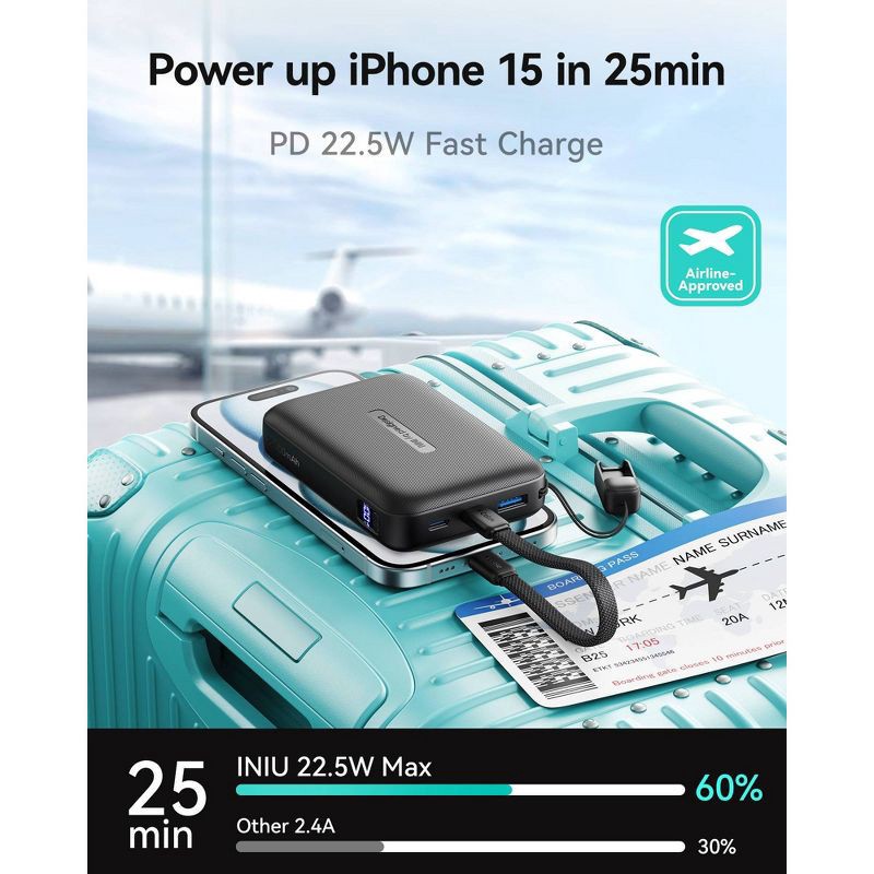 slide 3 of 8, INIU Pocket Neo 20000 Powerbank - Black, 1 ct