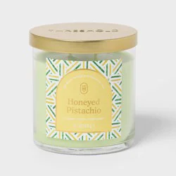 2 Wick Lidded Glass Honeyed Pistachio Jar Candle Green 15.1oz - Threshold™