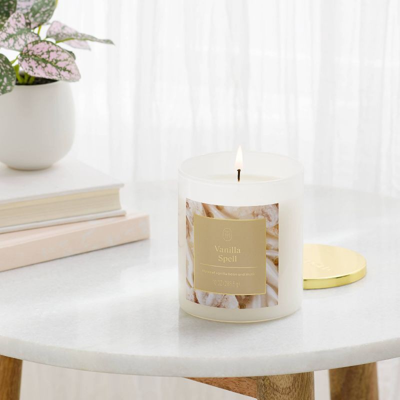 slide 2 of 3, Vanilla Spell Jar Candle White 10oz - Threshold™, 10 oz