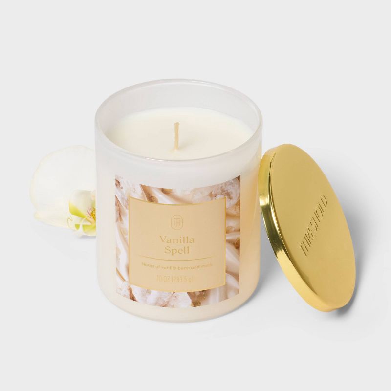 slide 3 of 3, Vanilla Spell Jar Candle White 10oz - Threshold™, 10 oz