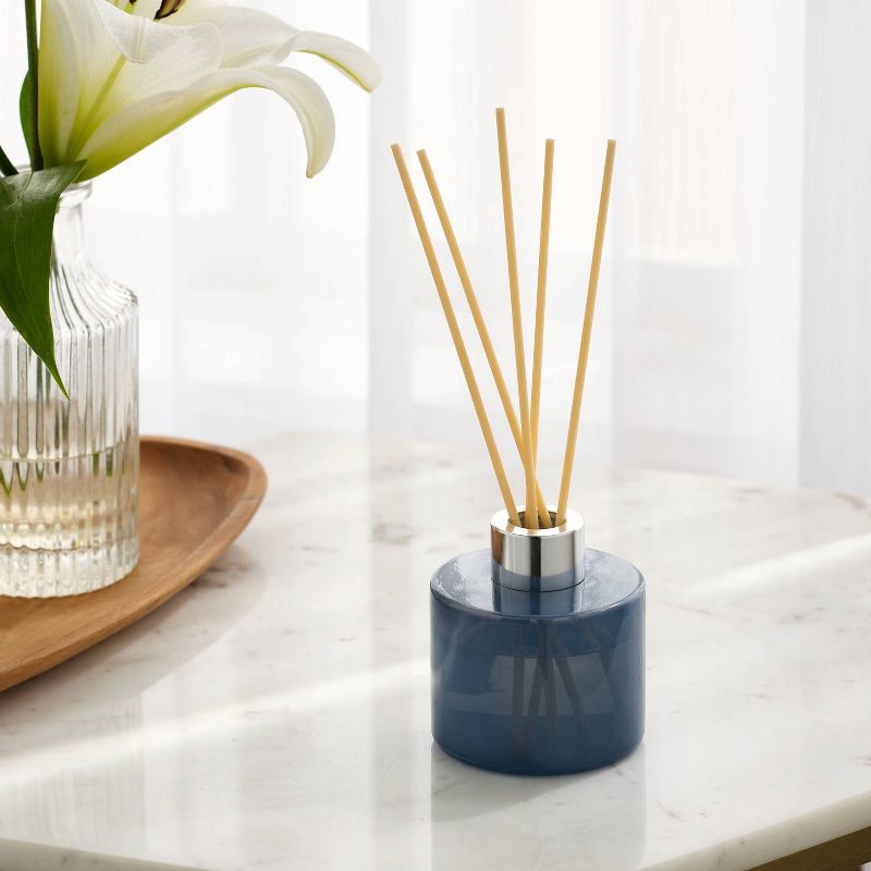 slide 2 of 3, 100ml Charcoal and Black Teak Reed Diffuser - Threshold™, 100 ml