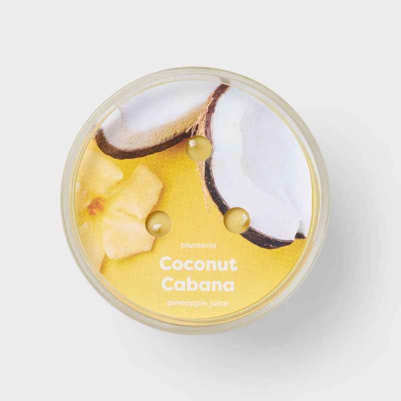 slide 3 of 3, 3 Wick Coconut Cabana Jar Candle 10oz - Room Essentials™, 10 oz