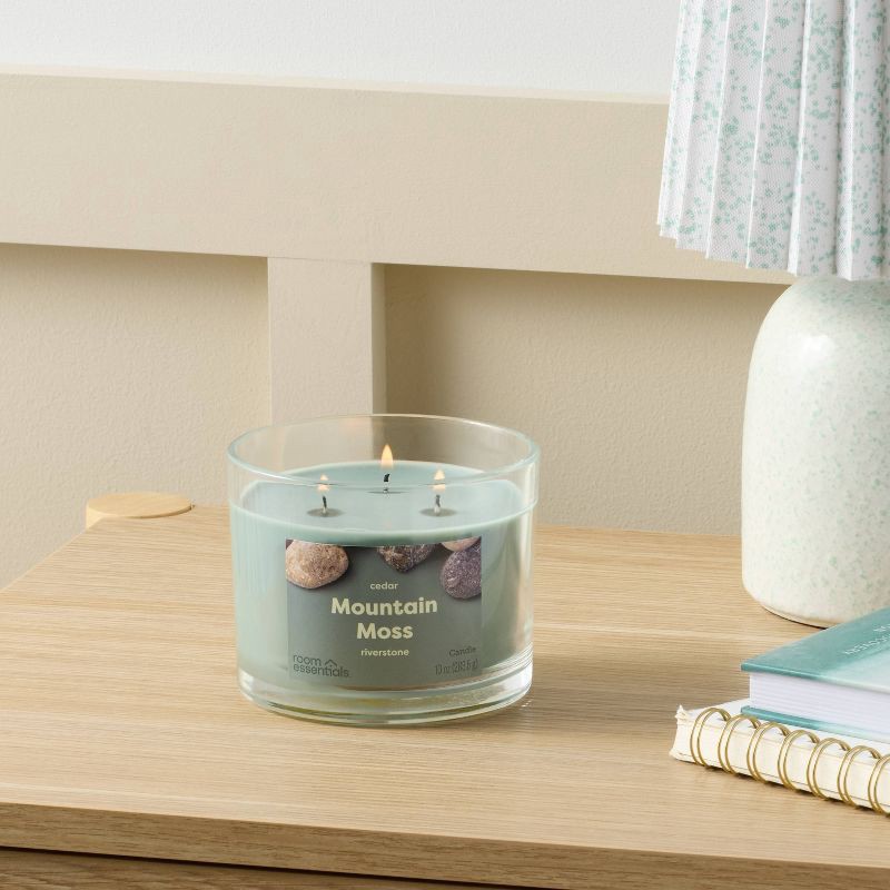 slide 2 of 4, 3 Wick Mountain Moss Jar Candle 10oz - Room Essentials™, 10 oz