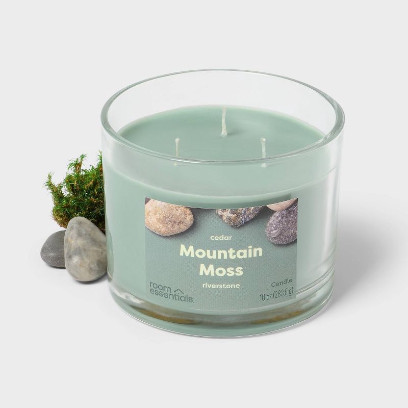 slide 3 of 4, 3 Wick Mountain Moss Jar Candle 10oz - Room Essentials™, 10 oz
