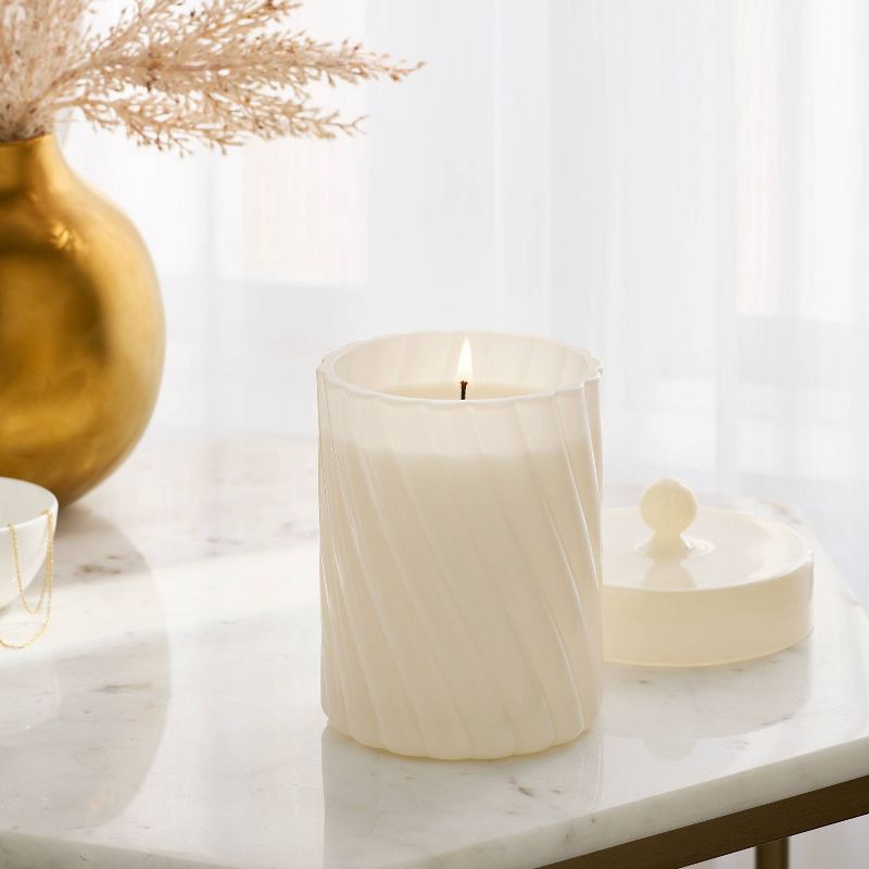 slide 2 of 3, Lidded Amber Sunrise Jar Candle 12oz - Threshold™, 12 oz