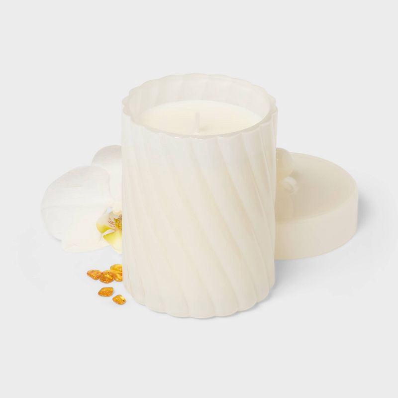 slide 3 of 3, Lidded Amber Sunrise Jar Candle 12oz - Threshold™, 12 oz