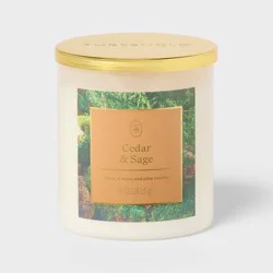 Cedar and Sage Jar Candle White 10oz - Threshold™