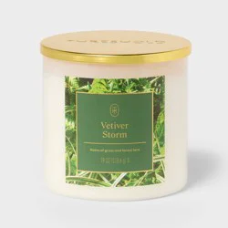 3 Wick Vetiver Storm Jar Candle White 19oz - Threshold™