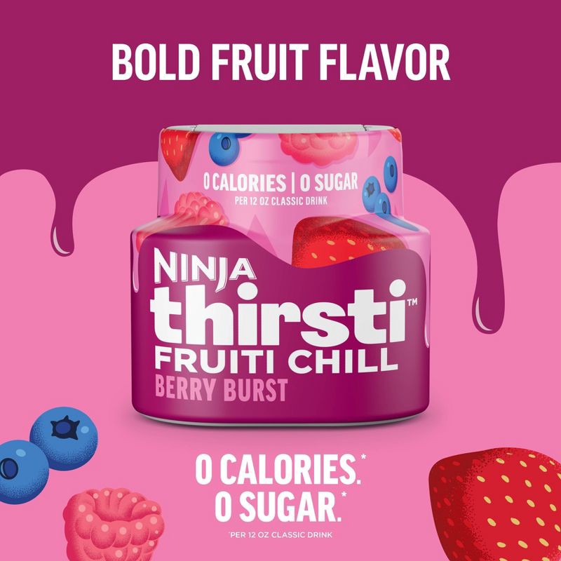 slide 2 of 8, Ninja Thirsti FRUITI CHILL Berry Burst Flavored Water Drops, 1 ct