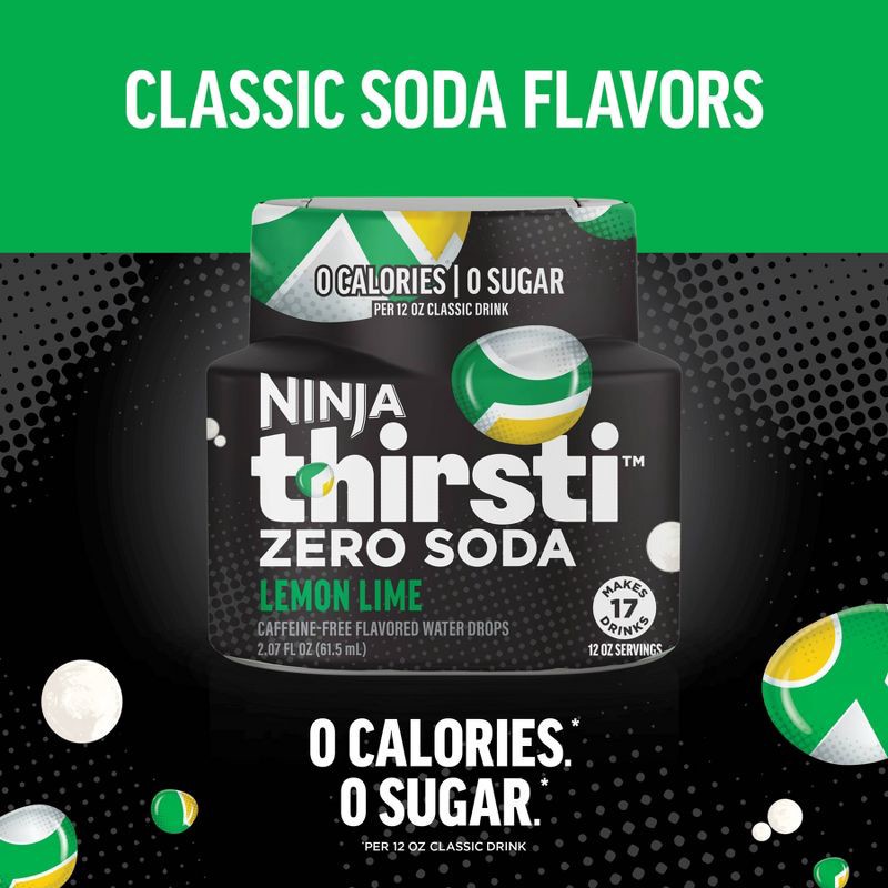 slide 3 of 6, Ninja Thristi ZERO SODA Lemon Lime Flavored Drops, 1 ct