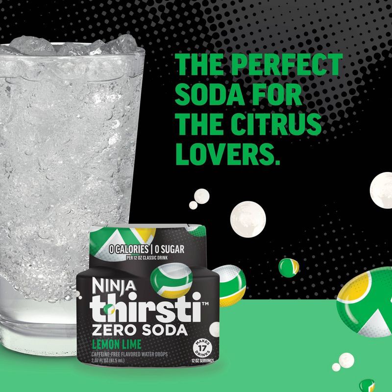 slide 4 of 6, Ninja Thristi ZERO SODA Lemon Lime Flavored Drops, 1 ct