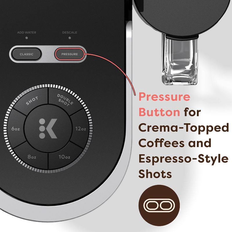 slide 4 of 12, Keurig K-Crema Single-Serve K-Cup Pod Coffee Maker, 1 ct