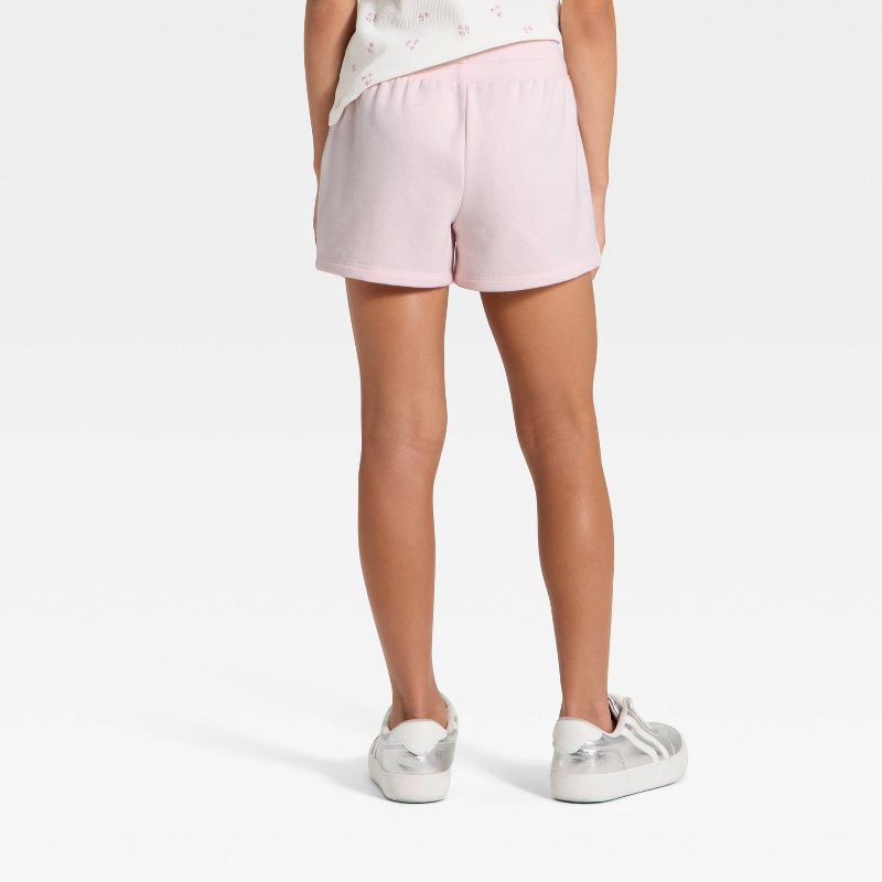 slide 2 of 3, Girls' Fleece Shorts - Cat & Jack™ Pink M, 1 ct