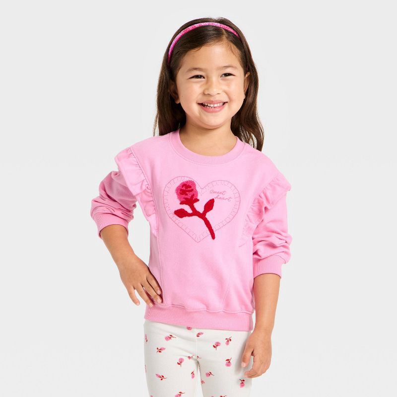 slide 3 of 4, Toddler Girls' Valentine's Leggings Set - Cat & Jack™ Rose Pink 4T, 1 ct